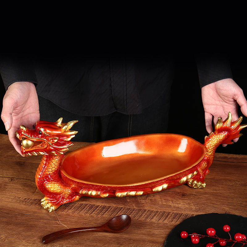 Thuyền Xiaolong Panlong Thuyền Tôm hải sản Nhật Bản Sashimi đá khô Đĩa thịt nướng Đặt Nhà hàng Lẩu Bộ đồ ăn khách sạn Thịt Bò mỡ