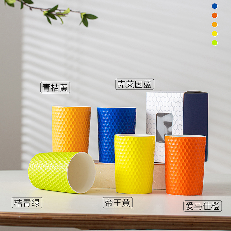 Cốc nước giải khát Cốc nước uống thương mại gốm sứ nổi tiếng trên mạng Cốc cầm tay dung tích lớn cho nam và nữ văn phòng Cốc nước lạnh