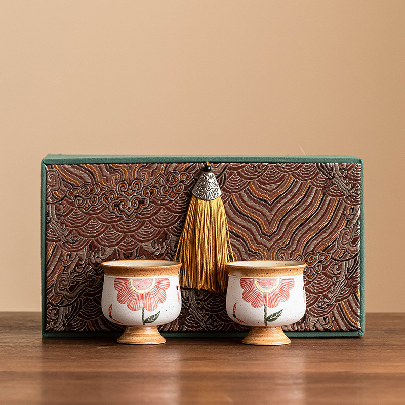 Cốc chủ nhân chạm khắc màu hồng, cốc cao hoa hướng dương, cốc trà gốm sứ cỡ lớn, cốc đặc biệt uống trà, cốc trà cao cấp