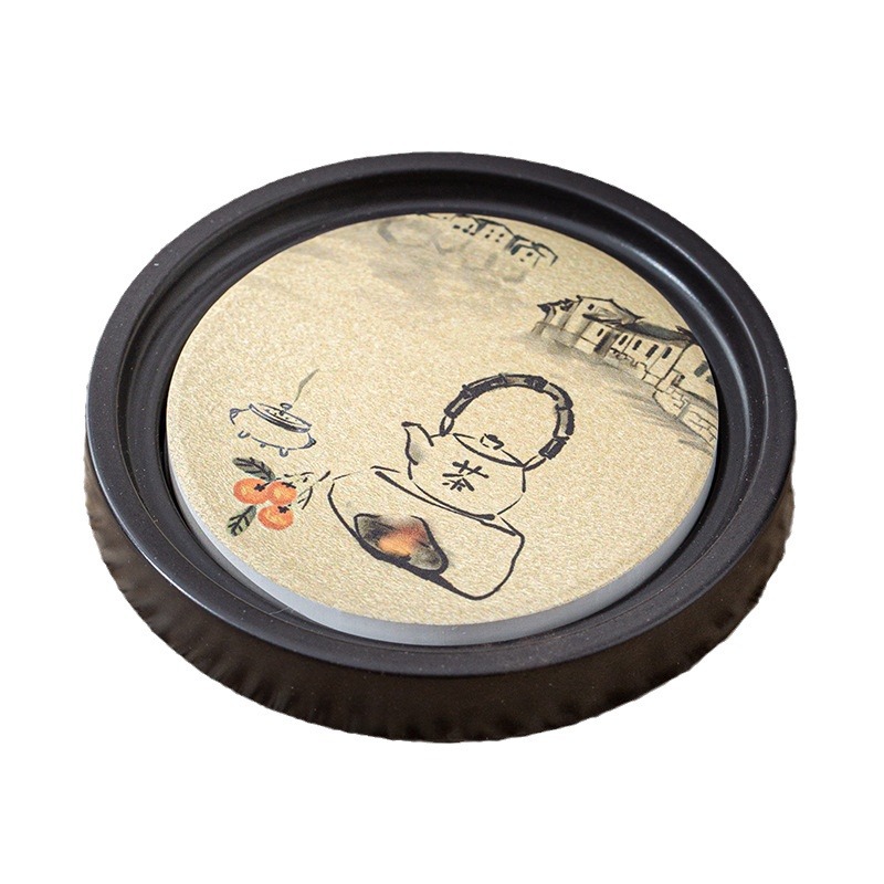 Bán buôn đế lót ly thấm nước bộ trà kungfu cổ điển phong cách Trung Quốc mới đế trà khô nhanh đế lót ly trà bàn cách nhiệt