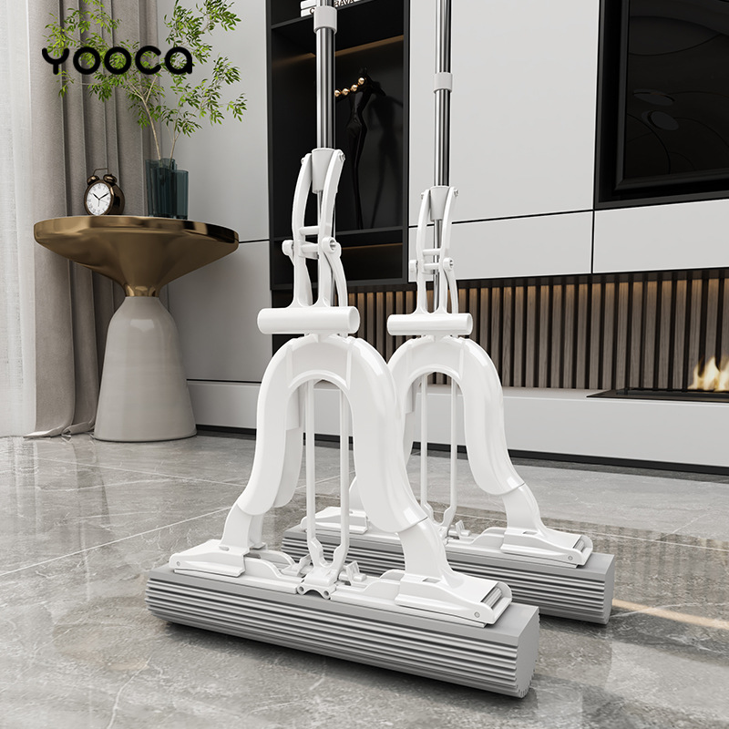 Cây lau nhà miếng bọt biển không cần rửa tay Yooca cây lau nhà bằng vải lau nhà bằng vải bông cao su chống thấm nước kiểu mới 2024