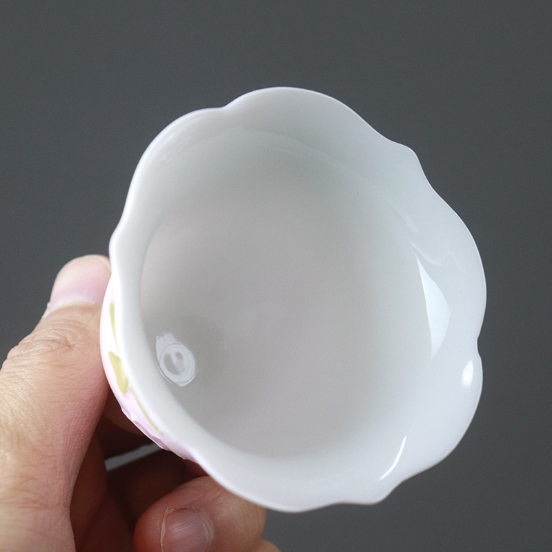 Cốc chủ nhân Arita nướng bằng tay bột dịu dàng cốc trà cốc đơn gốm sứ gia dụng giá trị cao bộ trà kung fu cá nhân