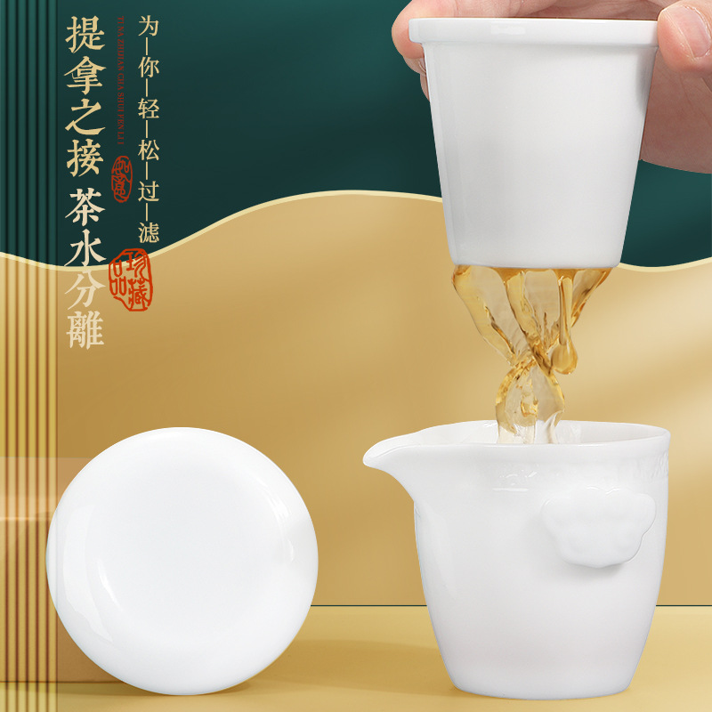 Bộ ấm trà du lịch di động, đá, sứ ngọc, bảo quản xe du lịch ngoài trời, một ấm hai cốc, cốc khách nhanh