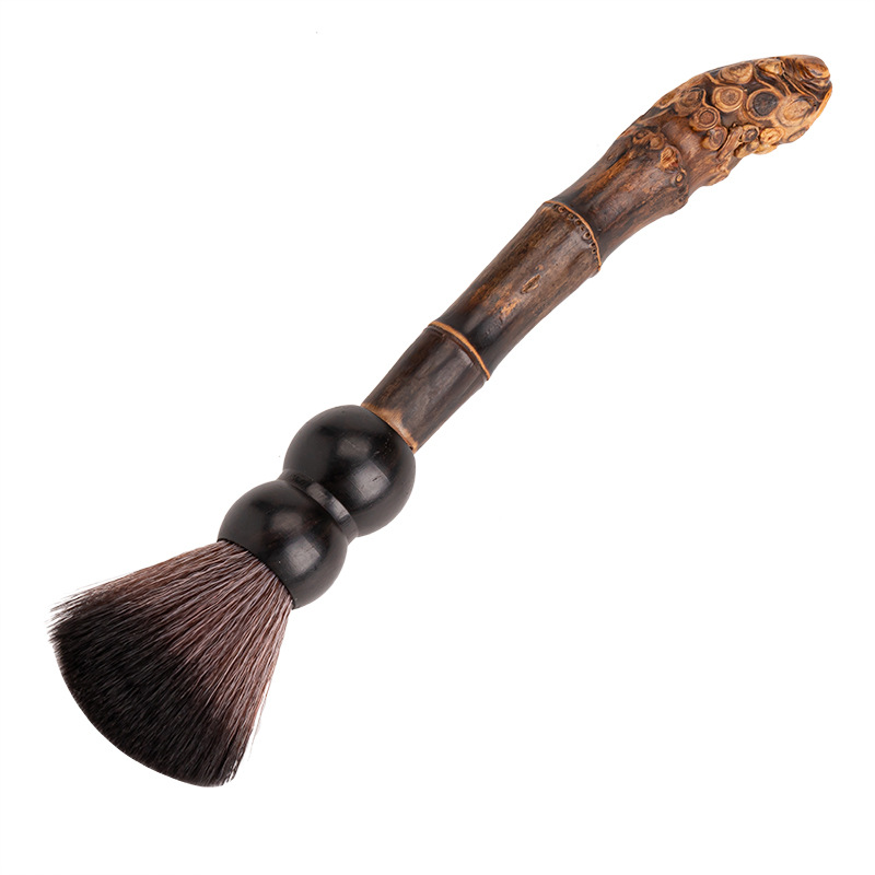 Bàn chải trà gốc tre tự nhiên, bàn chải bảo dưỡng ấm trà, khay trà, dụng cụ vệ sinh bộ trà, bàn chải chăm sóc thú cưng trà, bộ trà, phụ kiện trà đạo