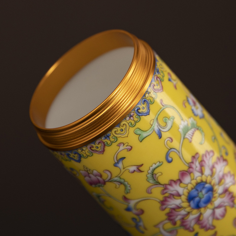 Gốm sứ Jingdezhen, lon trà Trung Quốc, lon trà du lịch, lon trà cao cấp cầm tay, lon kín, quà lưu niệm
