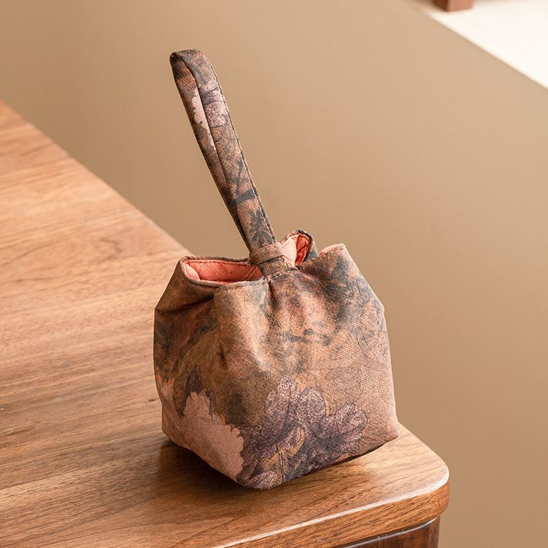 Túi lưu trữ bộ trà kungfu thổ cẩm, trà đạo thiên hương, túi lưu trữ cốc khách nhanh, túi đựng trà xách tay ngoài trời