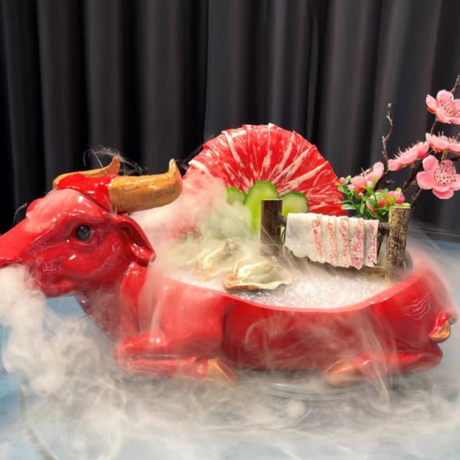 Bộ đồ ăn đá khô, hình dạng nhựa, lẩu, đĩa sáng tạo, khách sạn nổi bật, thương mại, cá tính, Quan Niệm nghệ thuật, tăng vọt