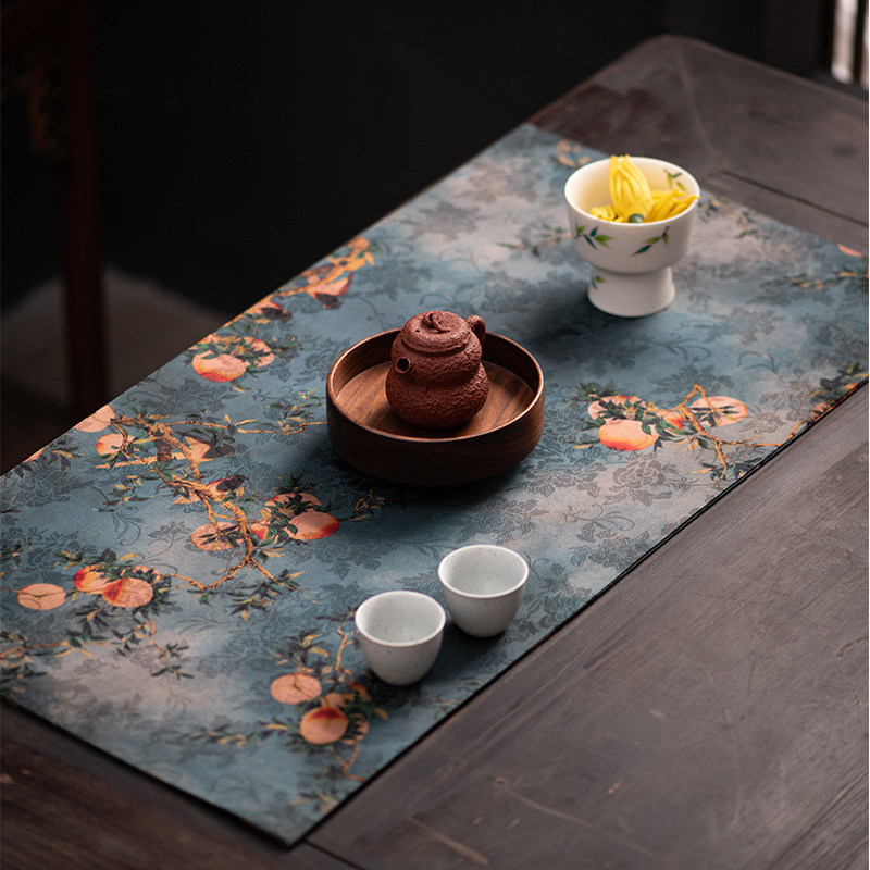 Bán buôn sợi Xiangyun Zen bàn trà nhỏ phong cách retro vải trải bàn cao cấp phong cách Trung Quốc phụ kiện trà đạo hai mặt