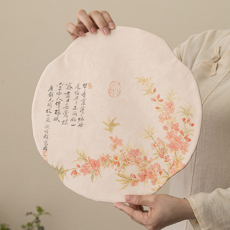 Sợi mây thơm giả phong cách Trung Quốc mới cao cấp thêu trà chống thấm nước bàn ăn bàn cách nhiệt cờ gấm dệt vải nghệ thuật cổ điển