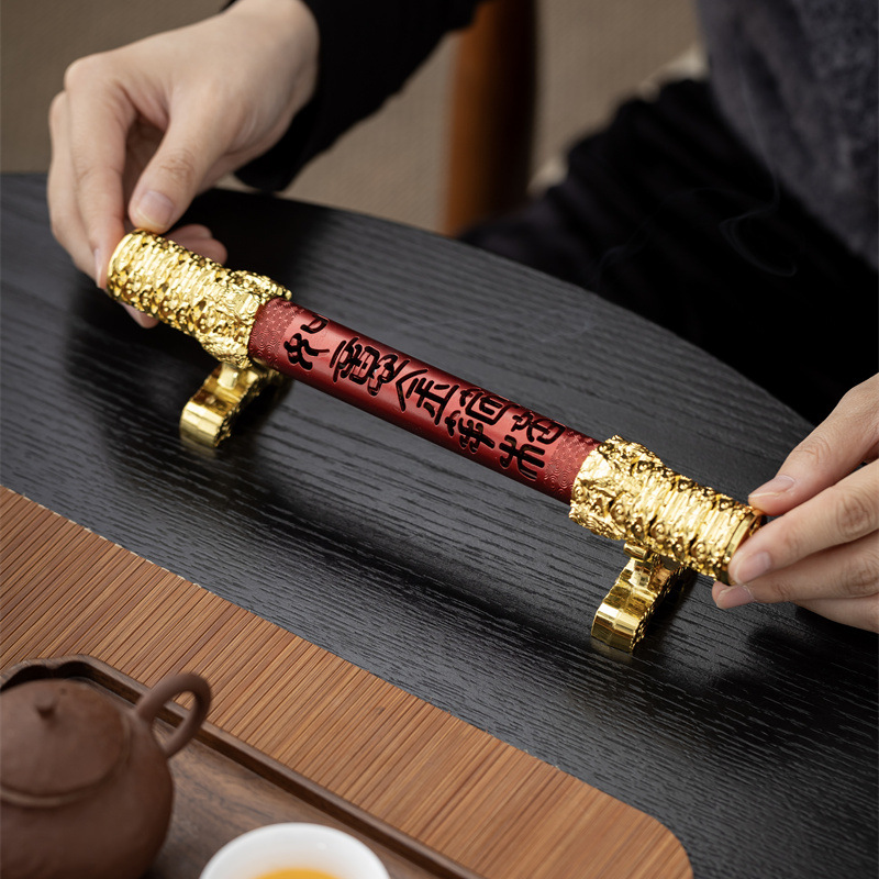 Ruyi Golden Cudgel Lư Hương Gỗ Đàn Hương Hương Trong Nhà Trang Trí Hương Liệu Trang Trí Hương Hộp Hương.