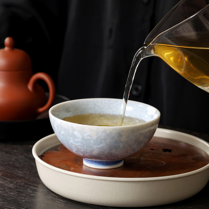 Cốc trà Kung Fu tráng men pha lê gốm sứ cốc chủ nhân cao cấp phong cách Trung Quốc chuyên dụng cá nhân cốc trà đơn