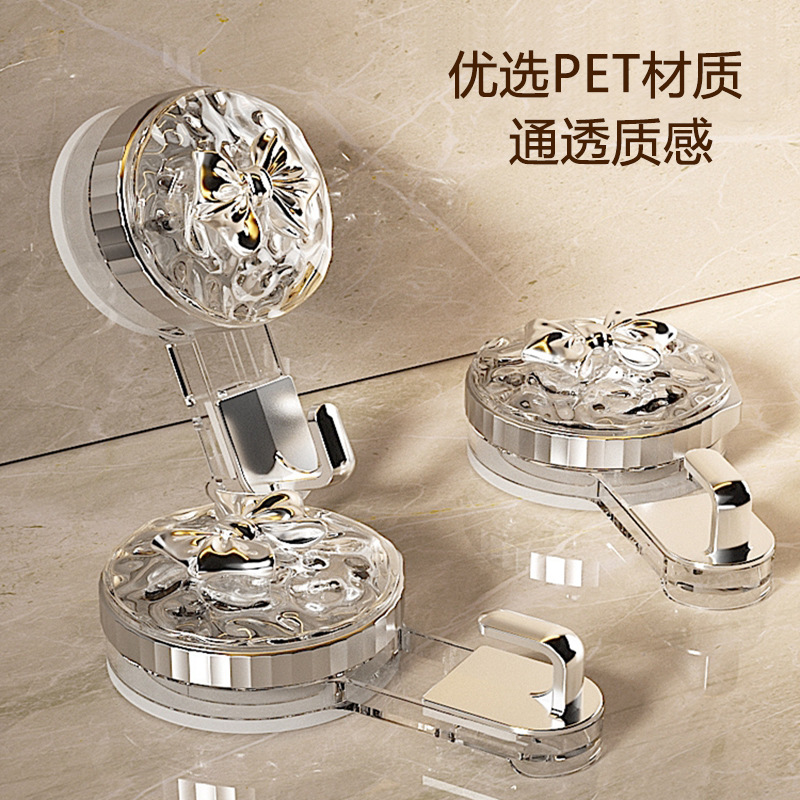 Móc treo cốc hút mạnh mẽ, không đục lỗ, dán keo chân không liền mạch phía sau cửa phòng tắm, khăn tắm treo tường, móc dính quần áo