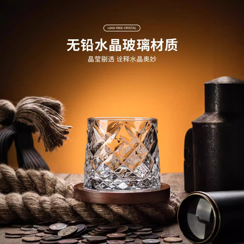 Ly rượu xoay, ly nước, ly rượu vang cao cấp, ly xoay giảm stress, ly rượu gia dụng
