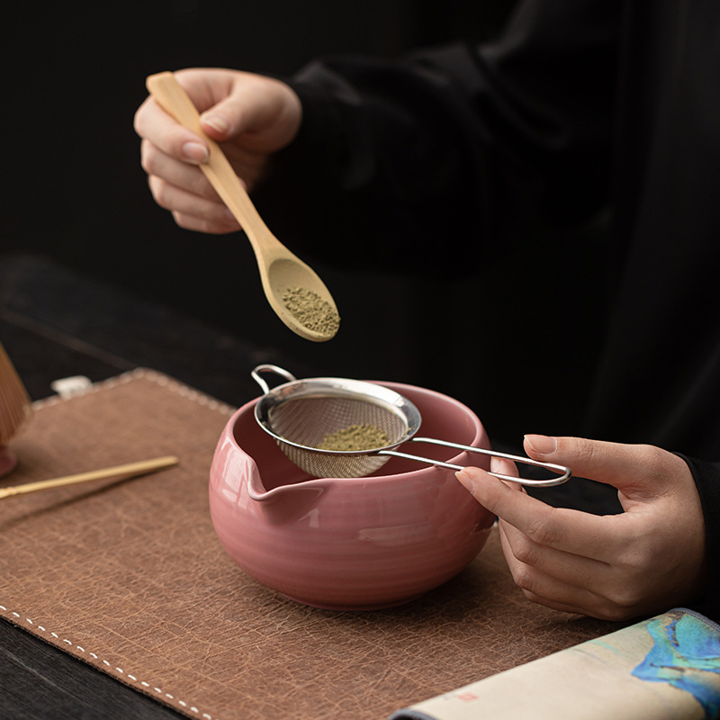 Bộ tám món matcha thời Trung cổ, bộ dụng cụ đặt trà thời Tống, bát matcha gốm sứ Baixi, bình trà, bình bột đứng, muỗng trà