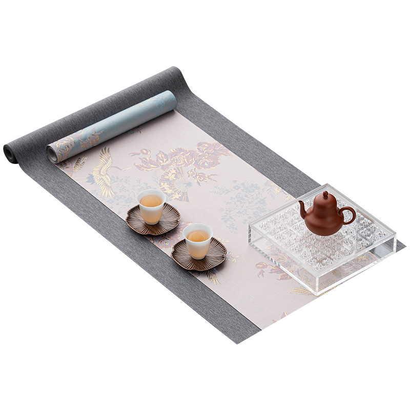 Đệm bàn trà hai mặt dệt vàng nổi mẫu mới đệm bàn trà nghệ thuật vải thủ công kiểu Trung Quốc đệm bàn trà vải pha trà khô