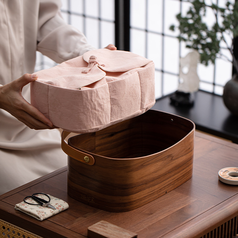 Hộp đựng đồ đựng trà giỏ óc chó Bắc Mỹ túi đựng trà túi đựng đồ trang sức mỹ phẩm để bàn hộp đựng quà tặng