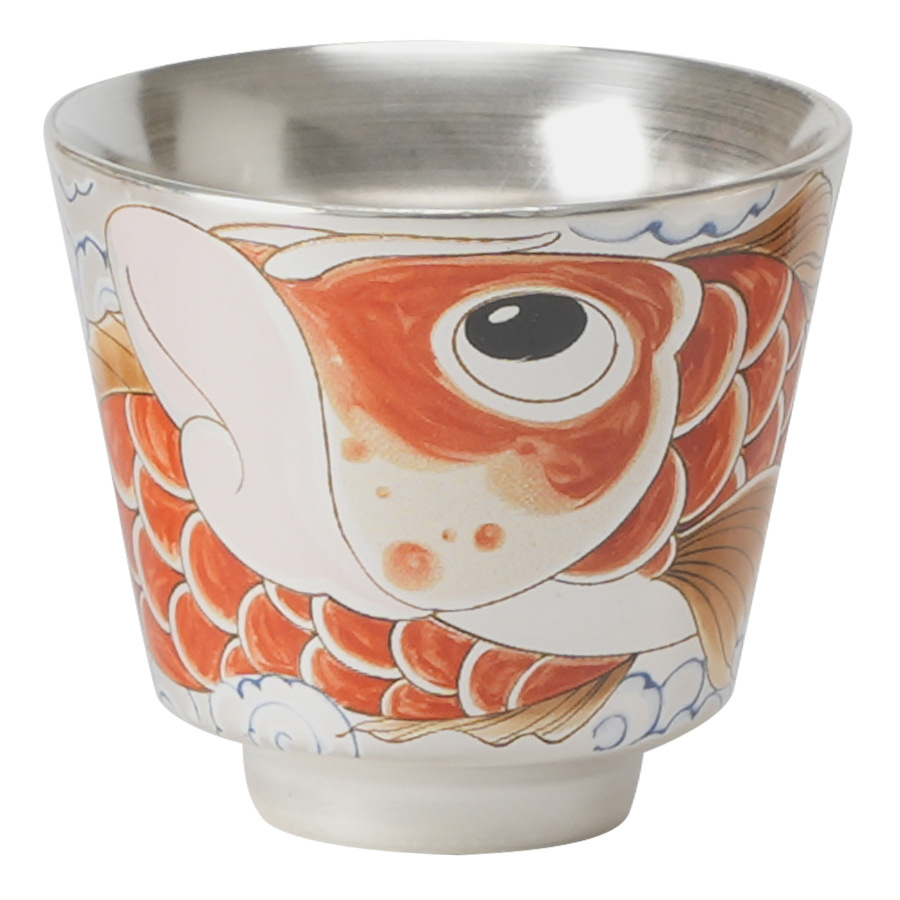 Chén trà sứ mạ bạc Xinxianglong Nafu 999 cốc chủ nhân cốc đơn Bộ trà cá nhân cao cấp