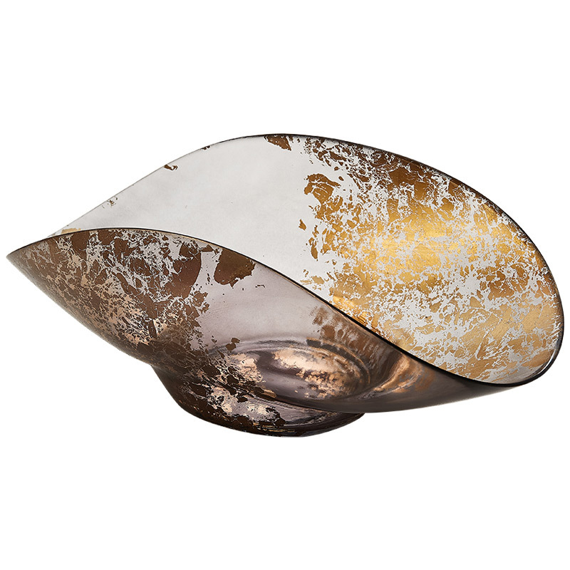 Khay đựng trái cây lá vàng ARDACAM nhập khẩu Thổ Nhĩ Kỳ khay thủy tinh sáng tạo thủ công phong cách Châu Âu Khay đựng trái cây thực phẩm trang trí