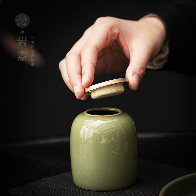 Bình trà gốm cổ điển, bình trà mini nhỏ, bình đóng gói trà rời kín cầm tay, bình đựng trà, bán buôn