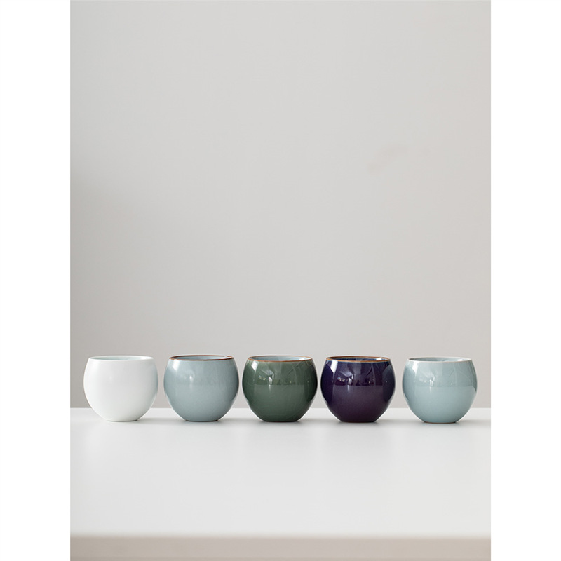 Năm loại cốc trà nổi tiếng gốm sứ Rujun Guange Dingyao quà tặng cốc trà làm bằng tay