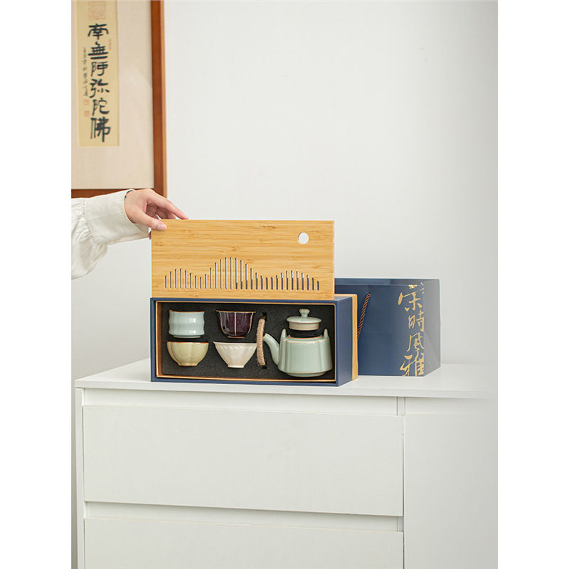 Bộ 5 lò nổi tiếng chuyên dùng để pha trà văn hóa và sáng tạo trong Tử Cấm Thành, bộ ấm trà cao cấp dành cho giới trẻ, hộp quà tặng Tết cho người lớn tuổi