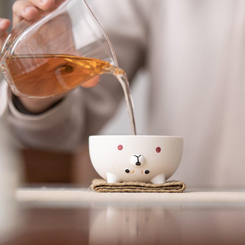 Cốc trà gốm sứ sáng tạo Chai Inu, cốc trà hoạt hình, cốc chủ nhân, cốc đơn, chén trà gia dụng, hộp quà tặng