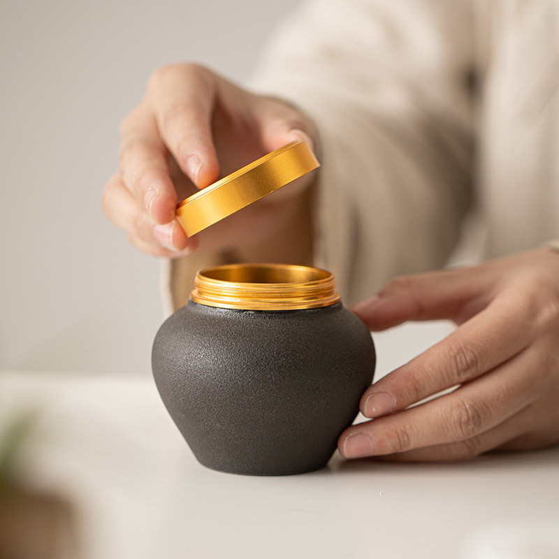 Bình đựng trà gốm sứ cỡ nhỏ Tao Yue, bình đựng trà, bình đựng trà gia dụng, bình đựng trà tiện dụng, phụ kiện trà đạo du lịch