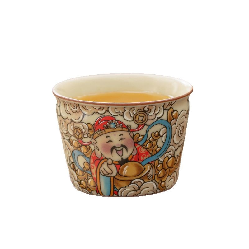 Ruyao miệng rộng chủ cup cốc đơn cao cấp trà cá nhân uống đặc biệt giàu có cốc trà cốc trà hộp quà tặng