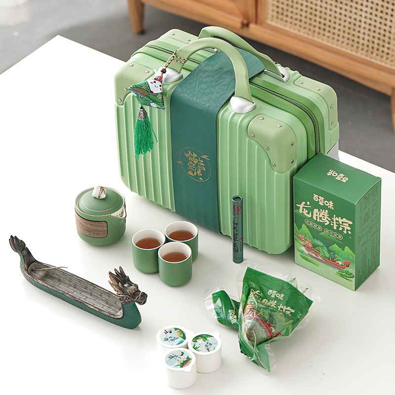 Lễ hội thuyền rồng Bộ ấm trà Quà Tặng Zongzi Gói quà tặng cho khách hàng Quà Tặng phúc lợi nhân viên Quà tặng ngày lễ thiết thực