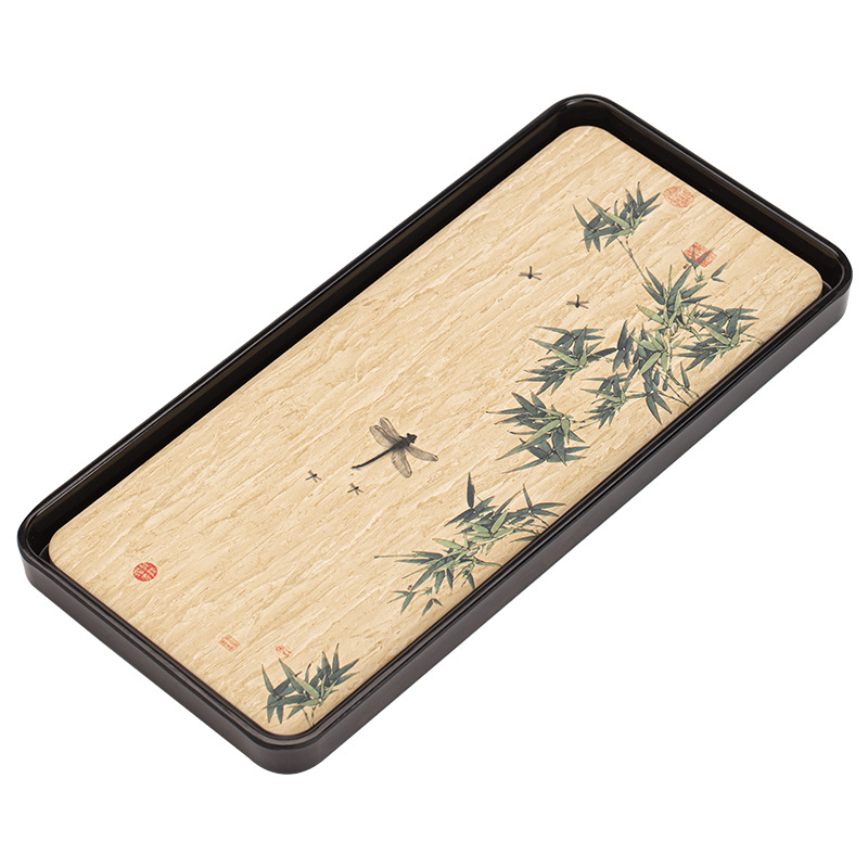 Khay trà thấm nước cổ điển sáng tạo bàn pha khô nhỏ nhanh khô Phụ Kiện Bộ trà Kungfu Khay trà tấm cách nhiệt