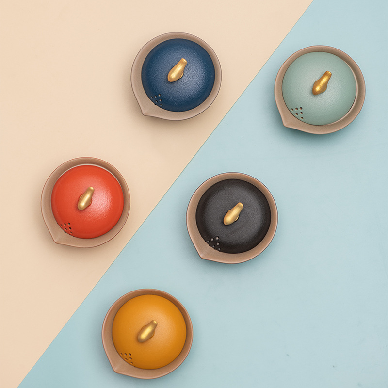 Bộ trà du lịch, tách trà gốm sứ Kuaike cầm tay ngoài trời, quà lưu niệm, cốc Kuaike cổ điển Nhật Bản, một ấm hai cốc gốm thô