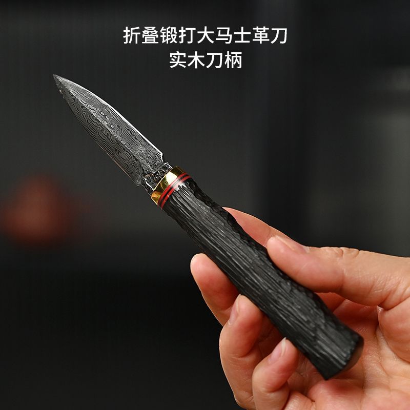 Nhà sản xuất bán buôn gỗ đàn hương gỗ đặc Damascus Pu'er dao trà thủ công Kim Trà hình nón Bộ trà Kung Fu