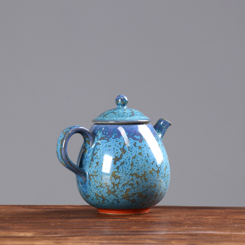 Ấm trà Jun Lò nung biến thành ấm đơn nhỏ, ấm gốm sứ giọt nước, ấm sứ Jun, ấm sứ đơn, Bán buôn ấm Trứng Rồng