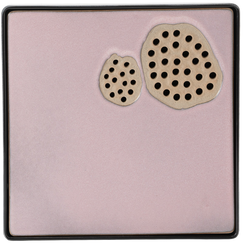 Khay trà gốm sứ lò nung, khay thoát nước phòng khách gia dụng, Bộ trà Kung Fu loại nhỏ kiểu giữ nước hình vuông, Khay bàn trà pha khô