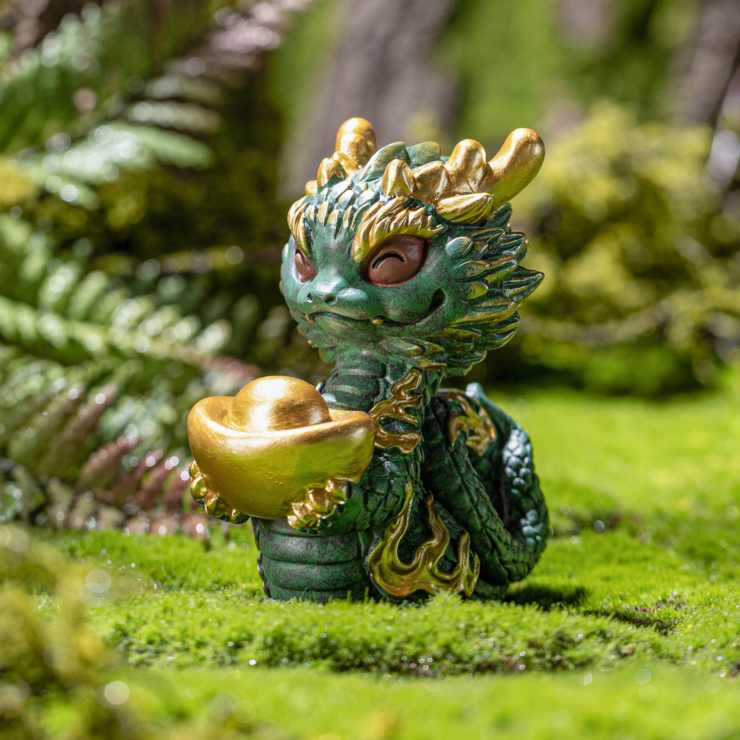 Đồ trang trí nhỏ kiểu Trung Quốc đồ trang trí bằng đá sa thạch xanh sáng tạo lối vào may mắn