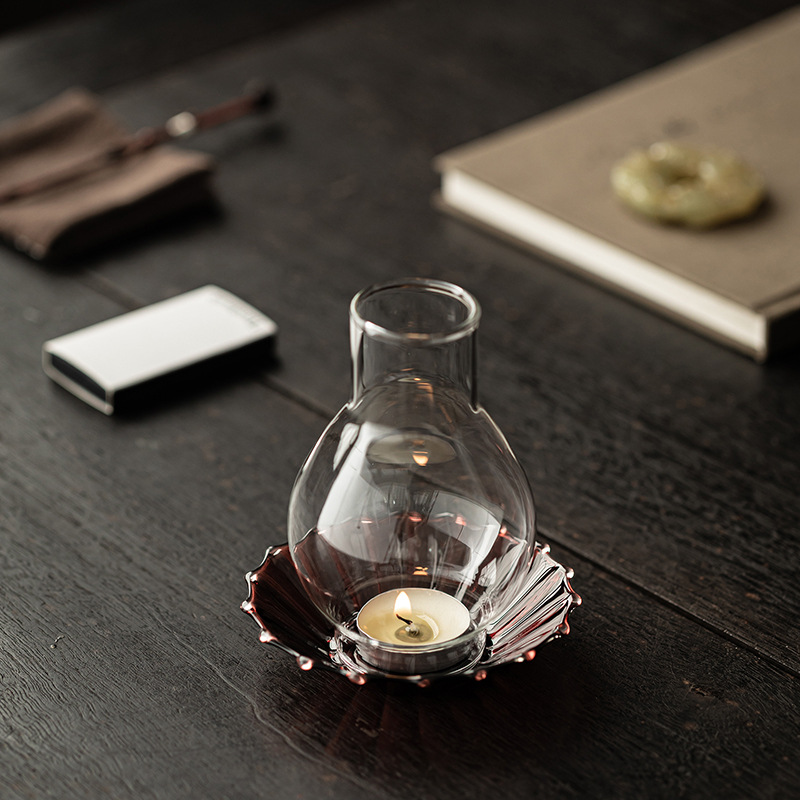 Đơn giản hoa thủy tinh nến sáng tạo hương liệu trong nhà nến hương nhà phòng ngủ phòng ngủ chống gió nến chao đèn