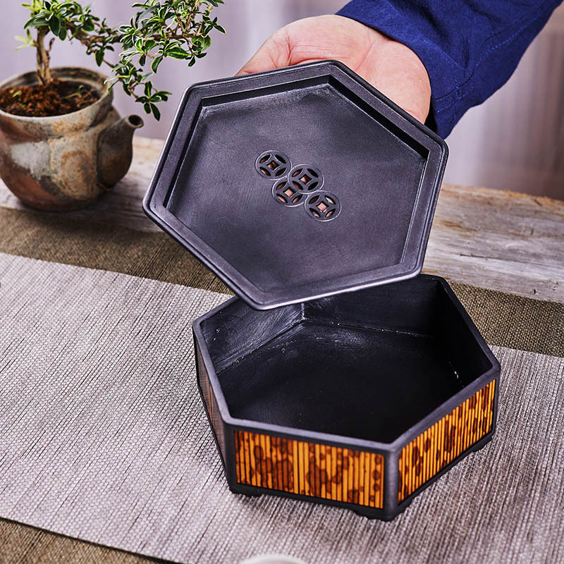 Ấm trà bằng tre Tương Phi, khay trà thủ công cổ điển, khay trà pha khô, khay đựng nước, dụng cụ trà Triều Châu, Tương Phi