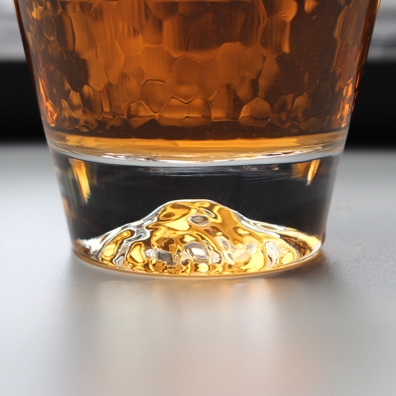 Nhà sản xuất bán buôn cốc thủy tinh, cốc công cộng có hình búa dưới đáy núi Phú Sĩ, bộ trà thủy tinh chịu nhiệt dày