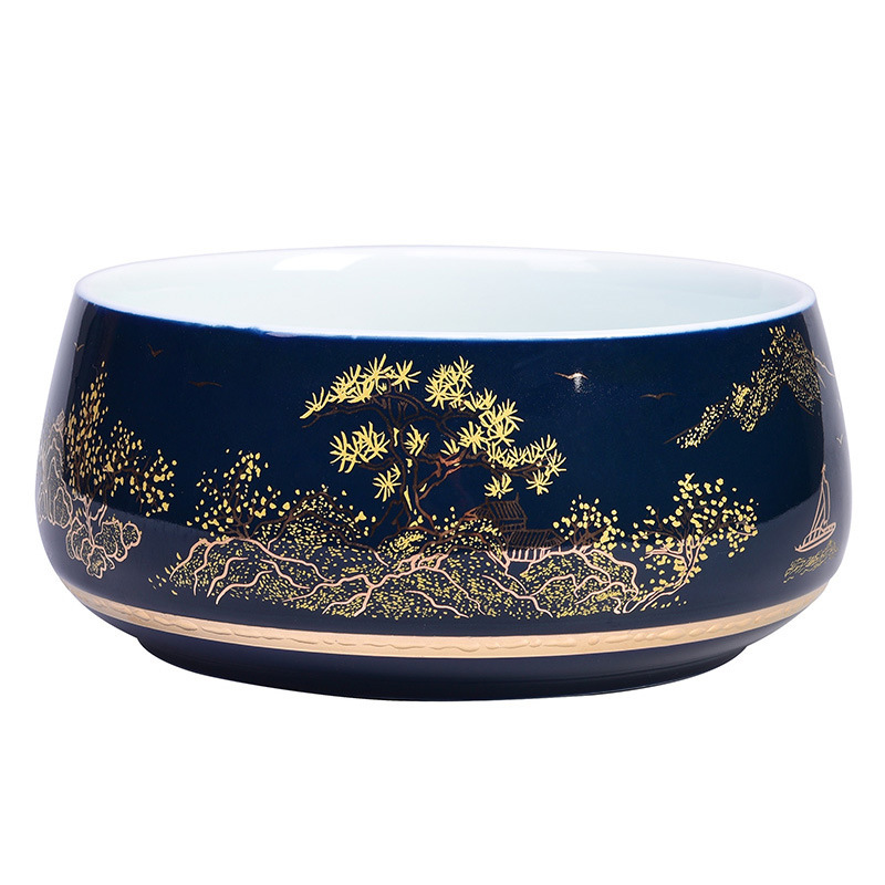 Bát trà gốm sứ rửa trà cỡ lớn dụng cụ trà kungfu gia dụng cốc trà rửa bát bút rửa trà đạo thiền bán buôn phụ kiện trà đạo