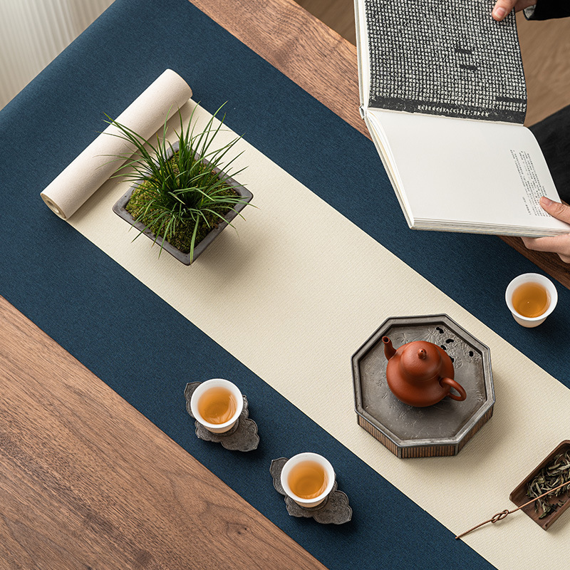 Bàn cờ phong cách Trung Quốc cổ điển Bàn trà thiền ý Bàn trà phong cách Trung Quốc mới Bàn trà khăn trải bàn trà thấm nước đệm chống nước