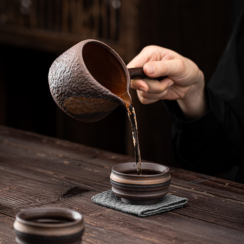 Bộ Lọc bàn cao bùn đá cũ, lỗ lọc gốm, kệ gỗ cánh gà, lọc trà, kệ rò trà