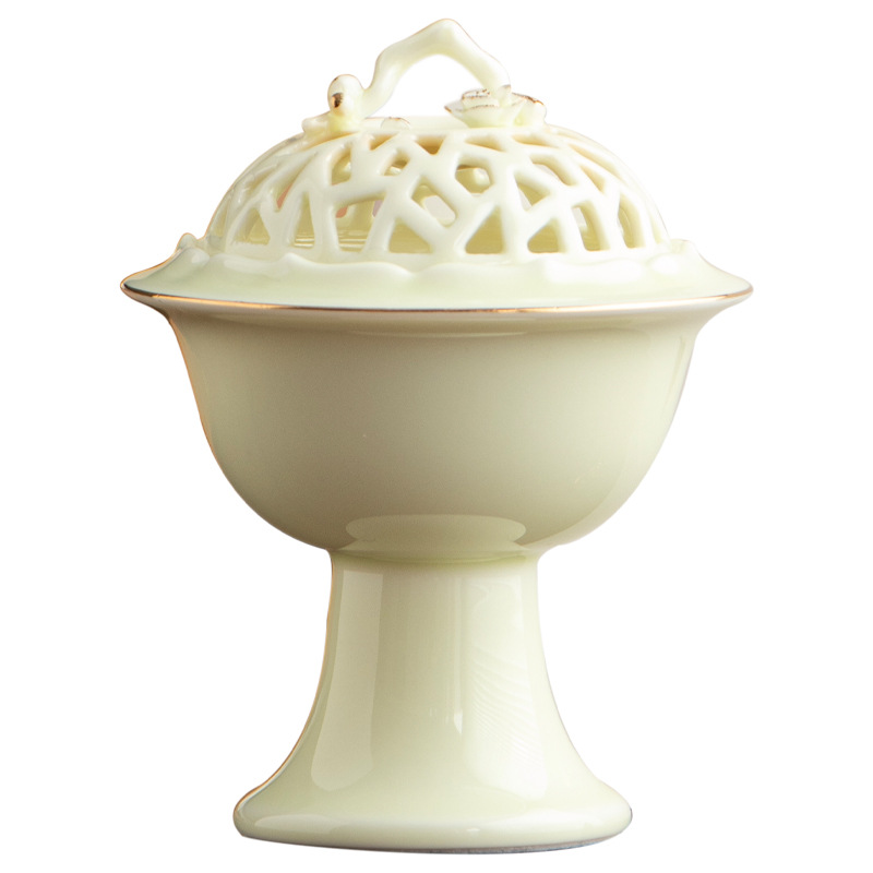 Lư hương thiết kế nguyên bản ghế cắm hương trầm hương bàn trà trong nhà lư xông hương sáng tạo đồ trang trí gốm sứ hộp quà