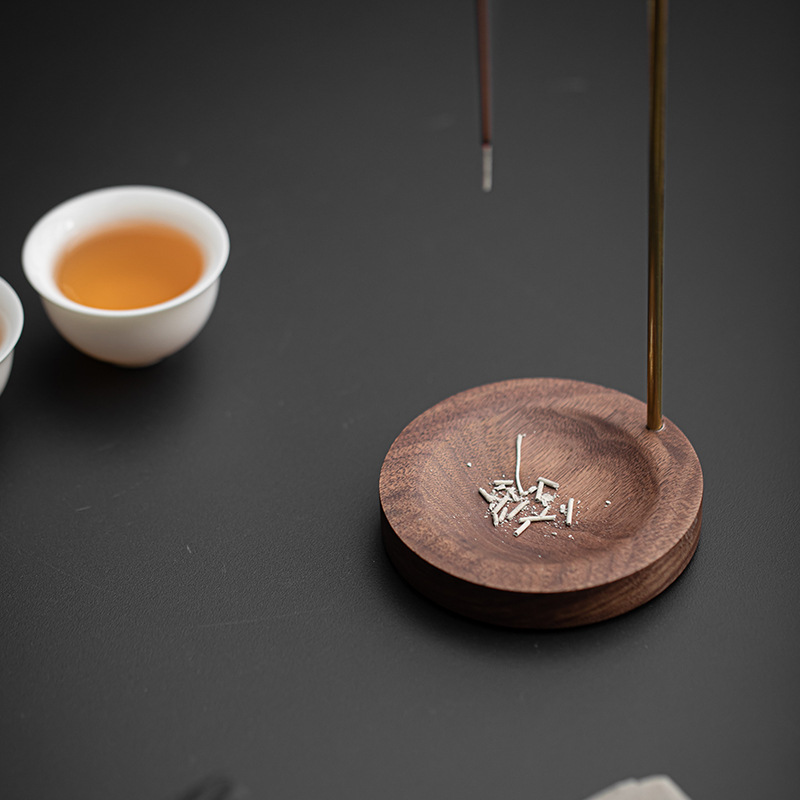 Lư hương treo ngược sáng tạo Gỗ Óc Chó ghế cắm hương gỗ đàn hương trong nhà phòng khách gia dụng Lư Hương Thiền đồ trang trí