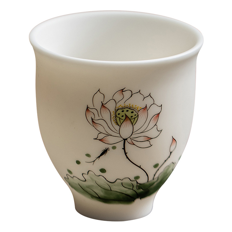 Cốc làm đẹp loại đá chay, cốc trà gốm vẽ tay, cốc chủ nhân, cốc đơn gia dụng, cốc trà, cốc nhỏ uống trà, cốc trà