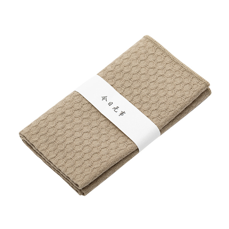 Khăn trà cotton lanh thấm nước khăn Trà Đạo Thiền đơn giản dài khăn trà đạo bàn trà đệm khăn pha khô phụ kiện trà đạo