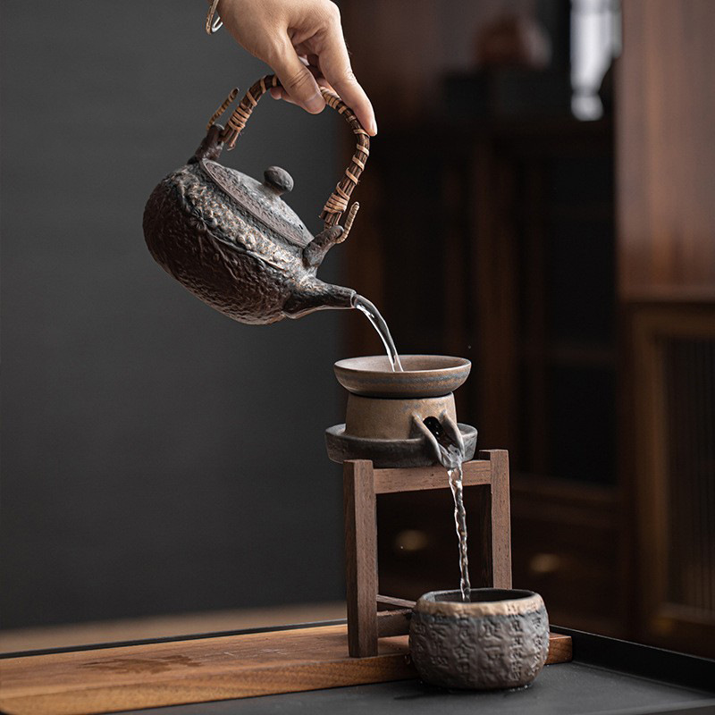 Bộ trà Kung Fu gốm thô thô cốc chủ sở hữu cốc uống trà đơn cốc trà thủ công lớn cốc trà cốc đơn bán buôn