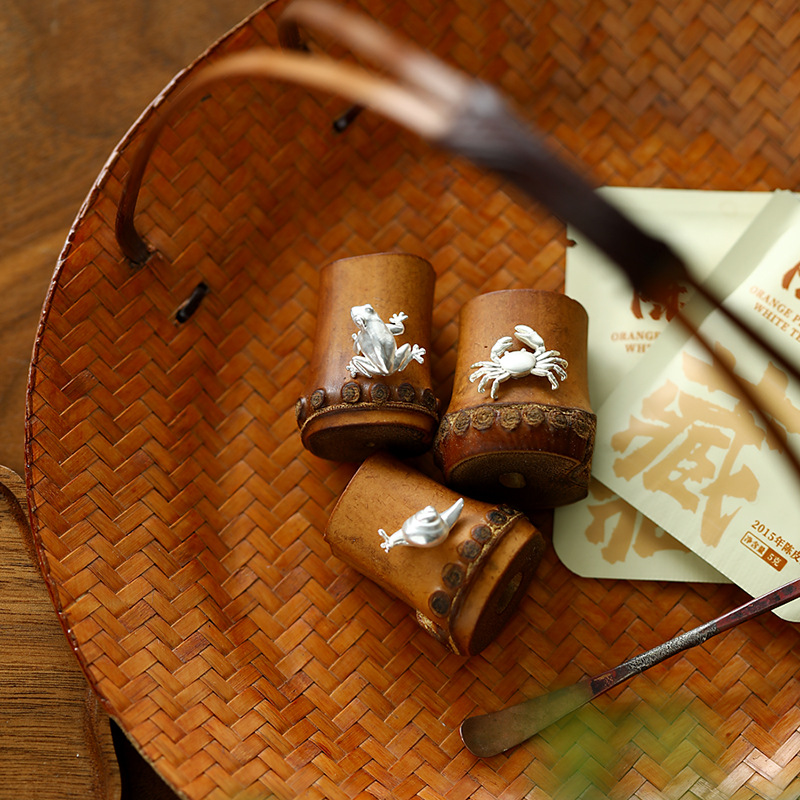 Nắp gốc tre, nắp đậy, ấm tre tự nhiên cũ thủ công, giá đỡ cốc, ấm tử sa, nắp đậy, Bộ trà, phụ kiện trà đạo