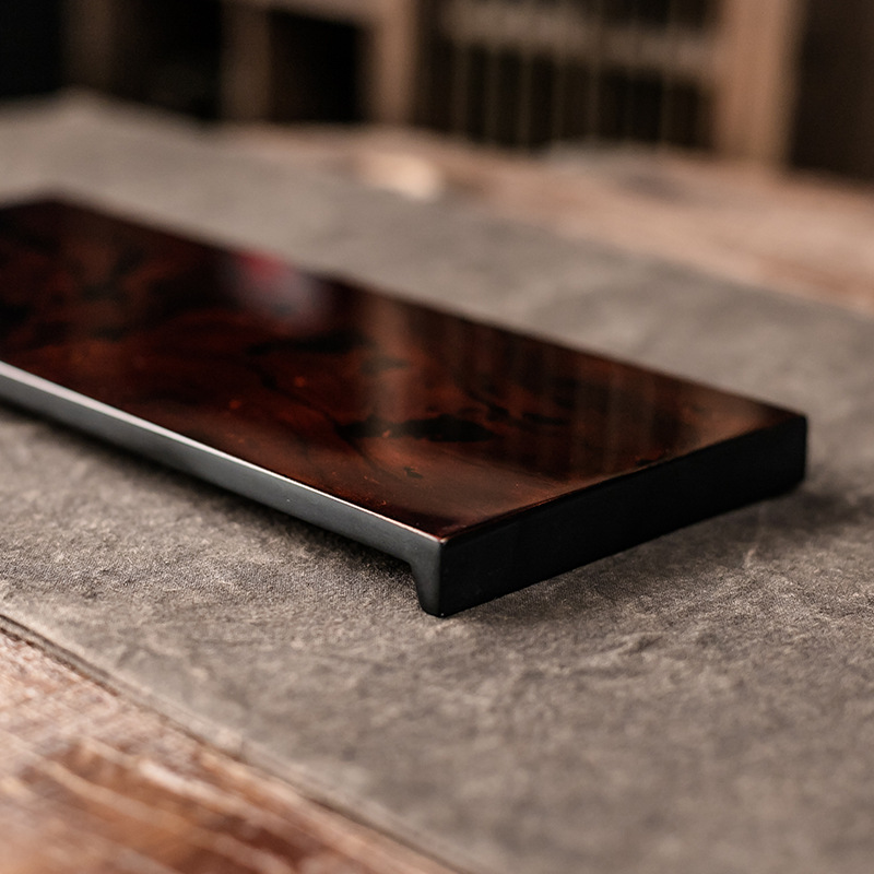 Khay pha trà sơn mài lớn kiểu giữa Đại An Đường khay pha khô bàn pha trà Kung Fu phòng khách gia dụng khay pha khô trang trí phòng trà