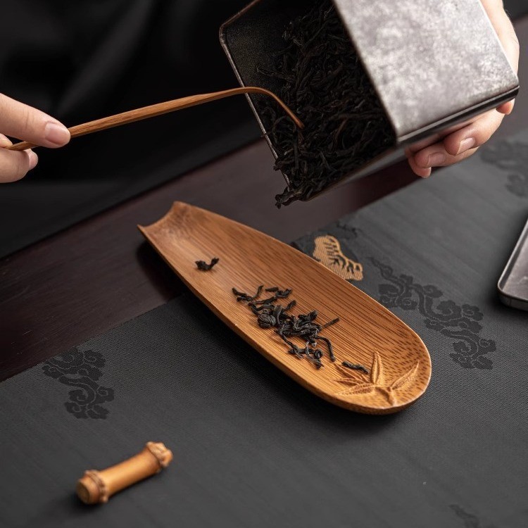 Bộ trà ba mảnh bằng tre, bộ trà hoa sen làm bằng tay, bộ trà hoa sen, phụ kiện trà đạo trà hoa sen thưởng trà