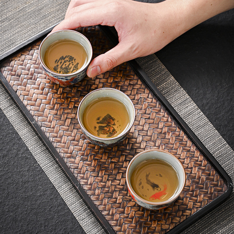 Cốc trà xanh và trắng Jingdezhen cốc chủ sở hữu cốc đơn bộ trà Kung Fu cốc trà cốc trà bán buôn cốc cá nhân cổ điển Trung Quốc